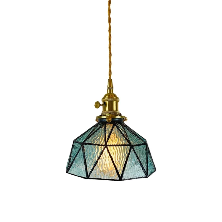 Retro Handmade Glass Chandelier Restaurant Bedside Bed and Breakfast Small Chandelier