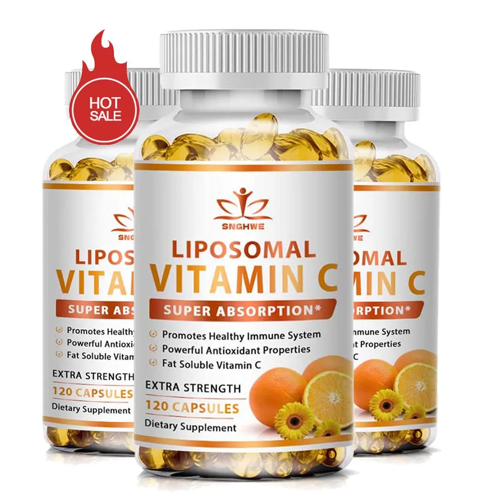 Organic Vitamin C Capsules 1000mg and Zinc 20mg Capsules Support Immune Health, Anti-oxidation Beauty Health