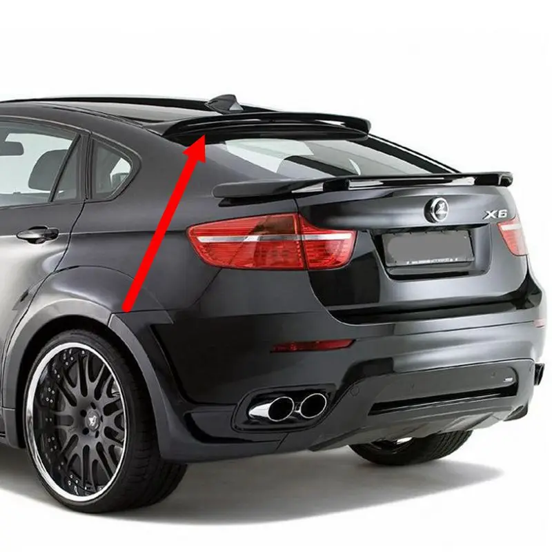 For BMW X6 X Series X6 F16 2014 2015 2016 2017 High Quality ABS Material Rear Spoiler Tail Trunk Wing Boot Lip Molding