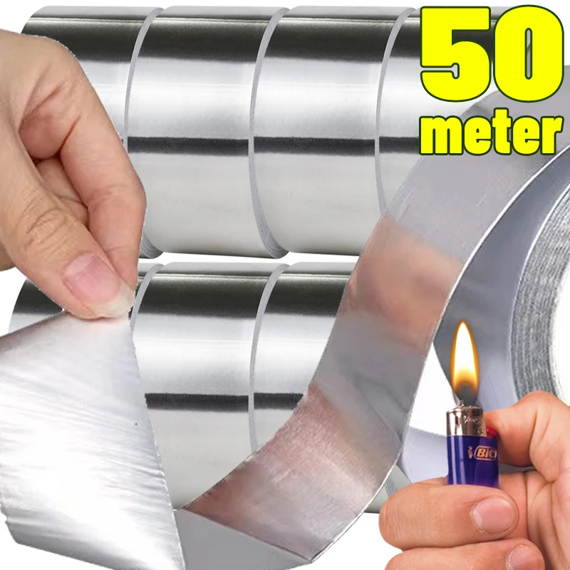 

Aluminium Foil Tapes Heat Resistant Leakproof Self Adhesives Patch Anti-Mold Oil-proof Kitchen Tape Waterproof Repair Stickers