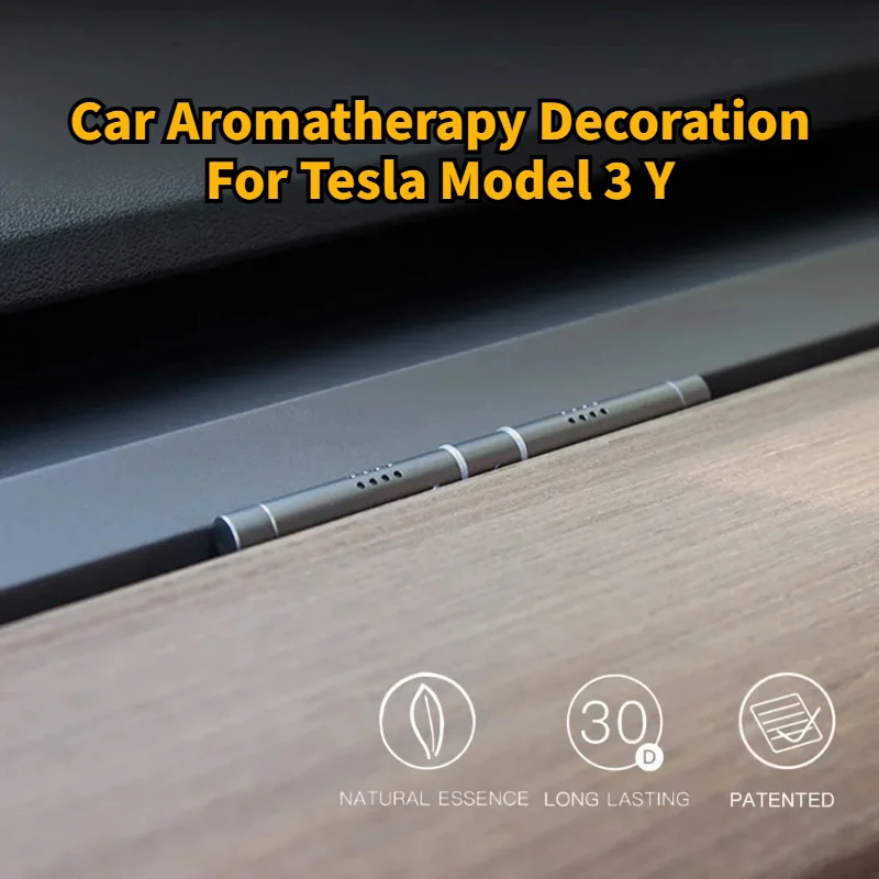 

For Tesla Model 3 Y 2024 Car Air Freshener Dashboard Perfume Fragrance Ornament Invisible Aromatherapy Diffuser Car Accessories