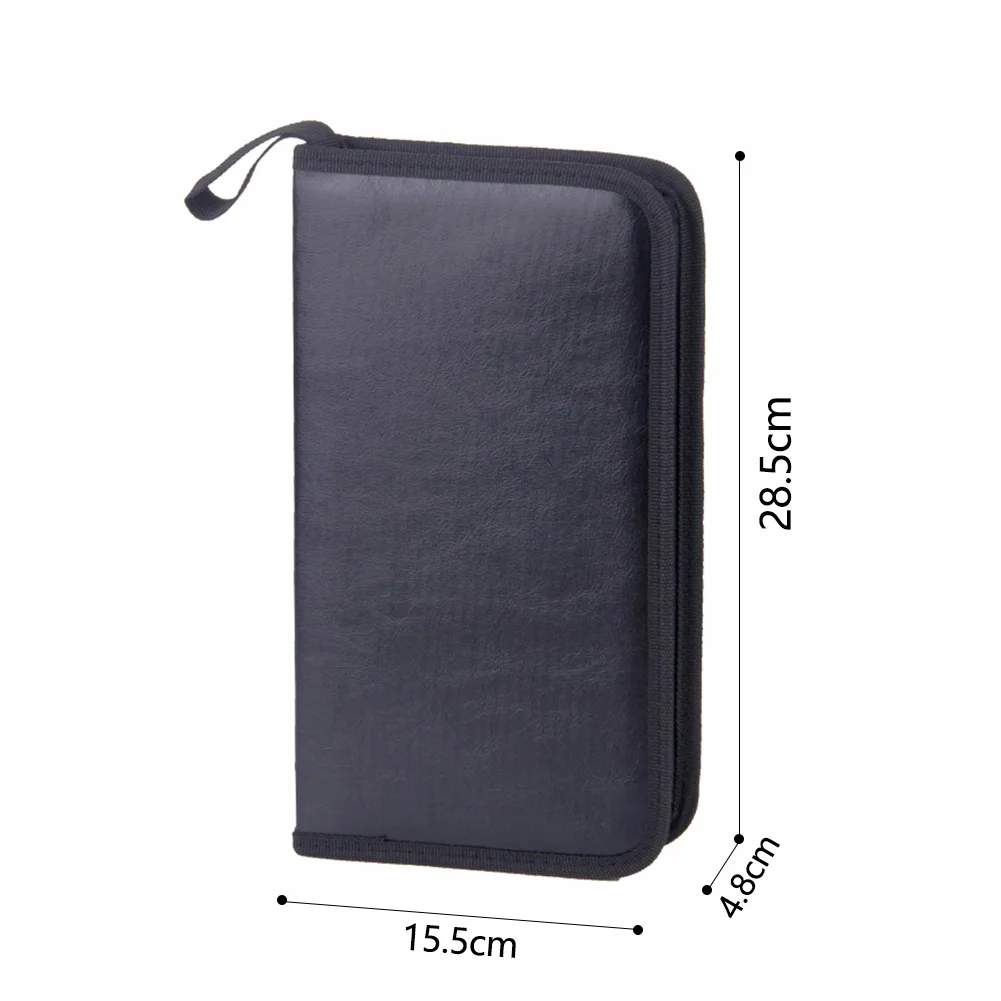 80-Sheets Car CD Case Disc Dvd Storage Bag High-capacity Sleeves CD Holder Case Carry Box Handbag With Zipper Album Organizer