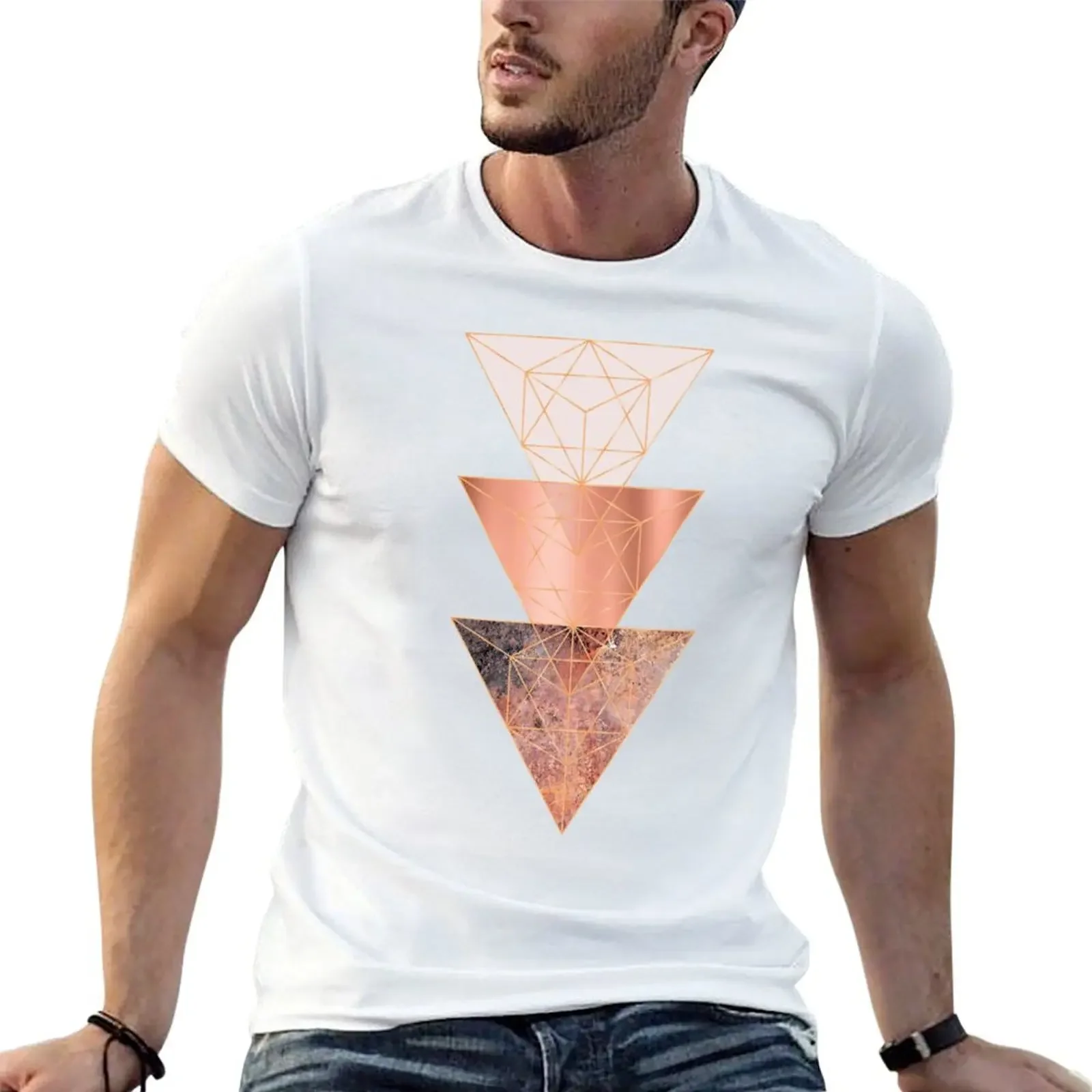 

Blush and Copper Geo T-Shirt graphic t shirts customs design your own mens champion t shirts