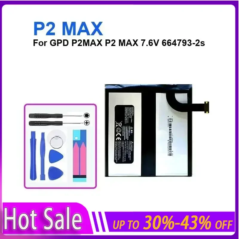 

Tablet Battery For GPD P2MAX P2 MAX 7.6V 664793-2s P2 MAX High Capacity batteries + track NO warranty