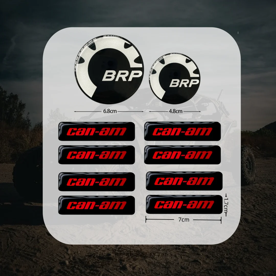 ATV Outlander Stickers UTV 3D Epoxy Decal Warteproof Badges For BRP Can-Am Electric Spyder Ryker Canyon Commander Origin/Pulse