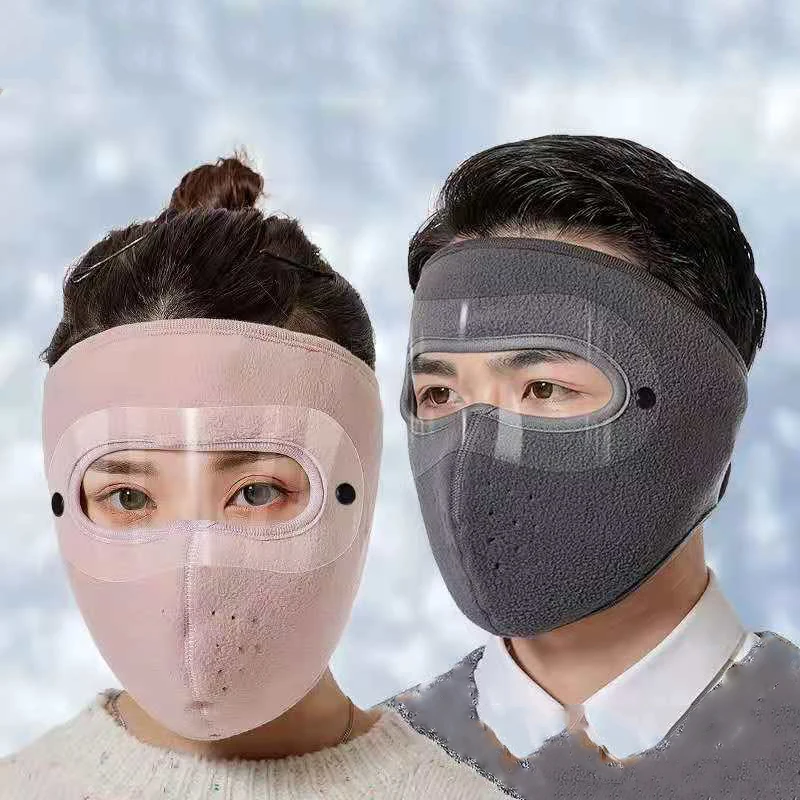 Winter In Autumn  Mask and Warm Goggles Cold Riding Ear Protection Double Layer Fleece Riding Warm Mask  Moto Face Shield