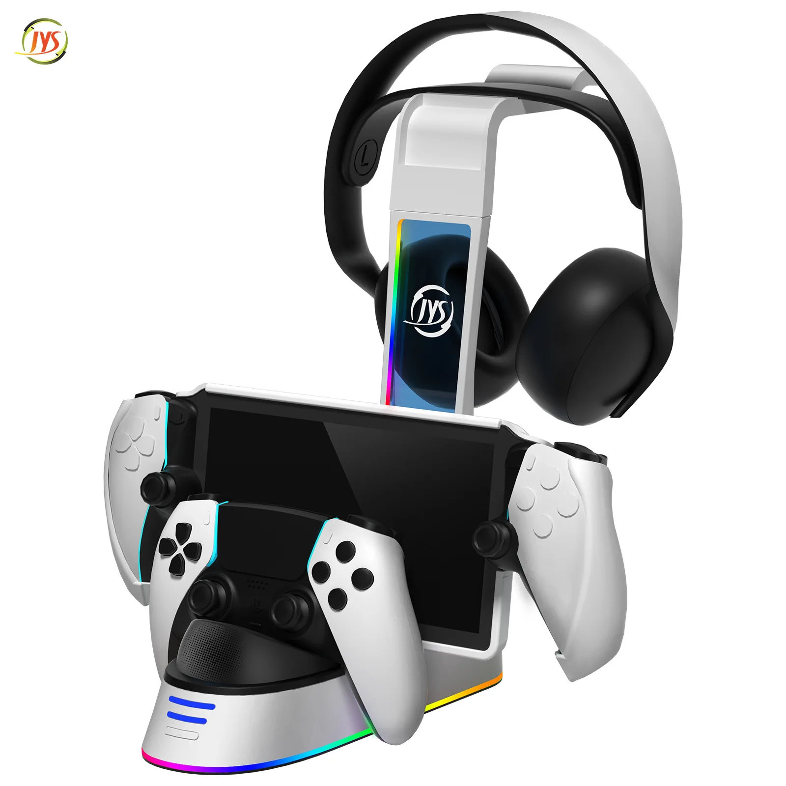 

JYS-P5186 Charging Base Wth RGB Light For PS5 Portal Charger With Headset Stand Holder Accessories