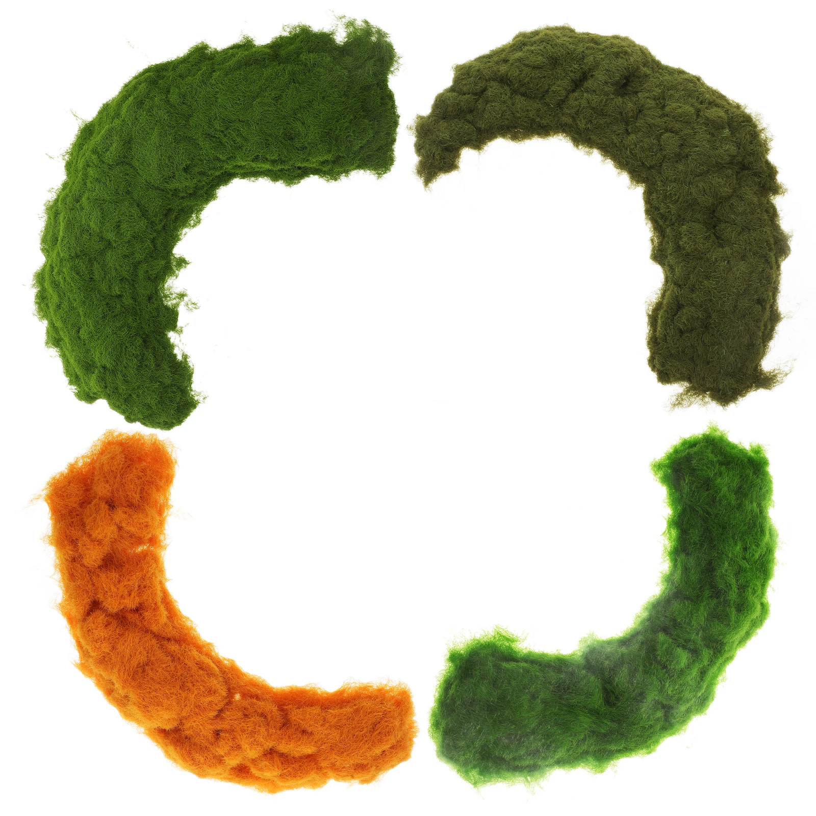 

4 Pcs Artificial Plants Simulated Moss Decoration High Quality Nylon Long Life Glossy Restaurants Shopping Malls Landscaping