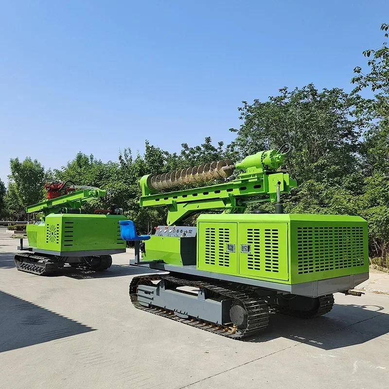 Tracked Photovoltaic Solar Rotating Pile Foundation Pile Driver