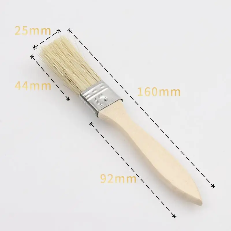 10pcs nylon brushes, short wooden handle art paint brushes, watercolor brushes, wall brushes, art brushes, cleaning tools