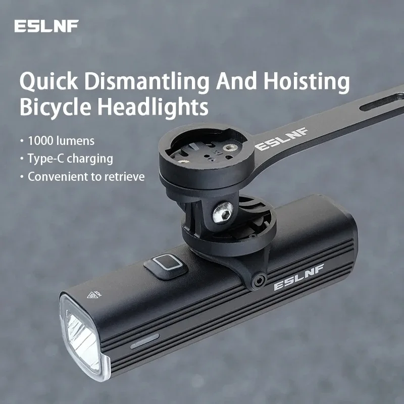 ESLNF Bike Front Light Rainproof USB Rechargeable Bicycle Light 1000LM Cycling Headlight LED 4800mAh Flashlight Bike Lamp