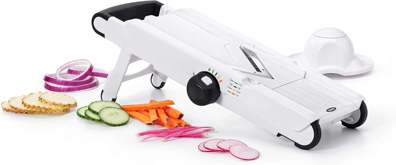 

V-Blade Mandoline Slicer with Adjustable Thickness for Easy Vegetable and Fruit Slicing