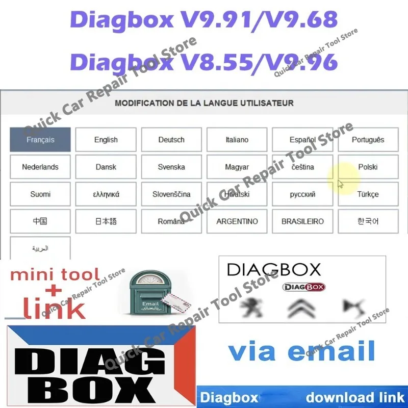 New Car Diagnostic Tool Lexia 3 Diagbox V9.91 V9.68 V8.55 V9.96 Full Update For Citroen/Peugeot Read Fault Codes System Testing