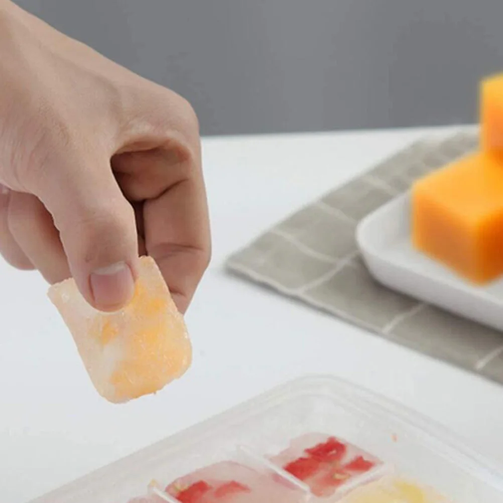 50 pçs cera derreter clamshell moldes bandeja de cubo de plástico transparente para sabão cera derrete recipientes durável fácil separado cubo bandeja