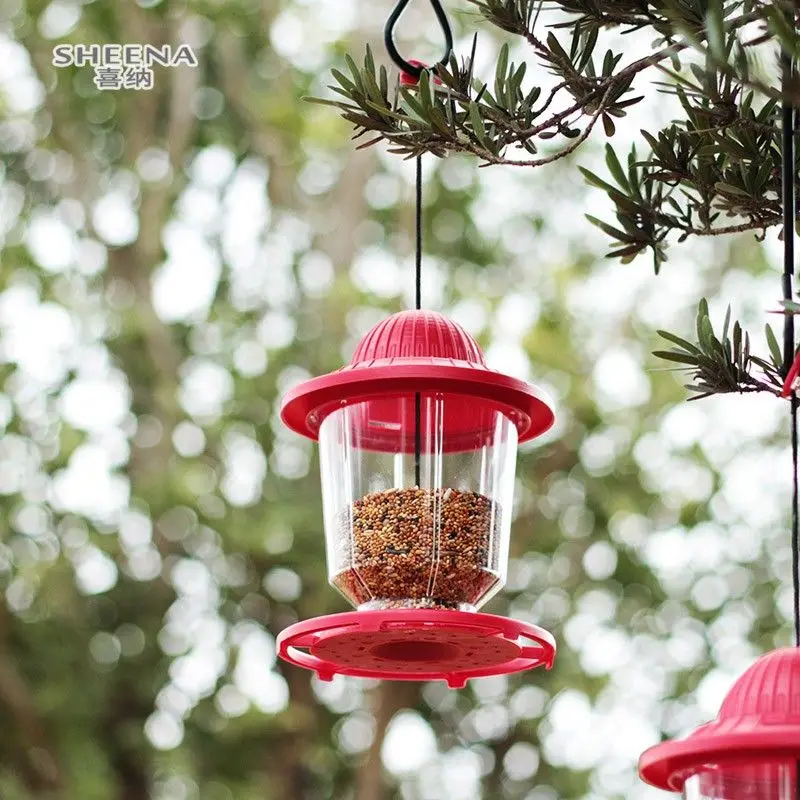 Shina Heart Lamp Outdoor Bird Feeder Balcony Bird Feeder Divine Bird Feeder Hanging Rainproof Birds