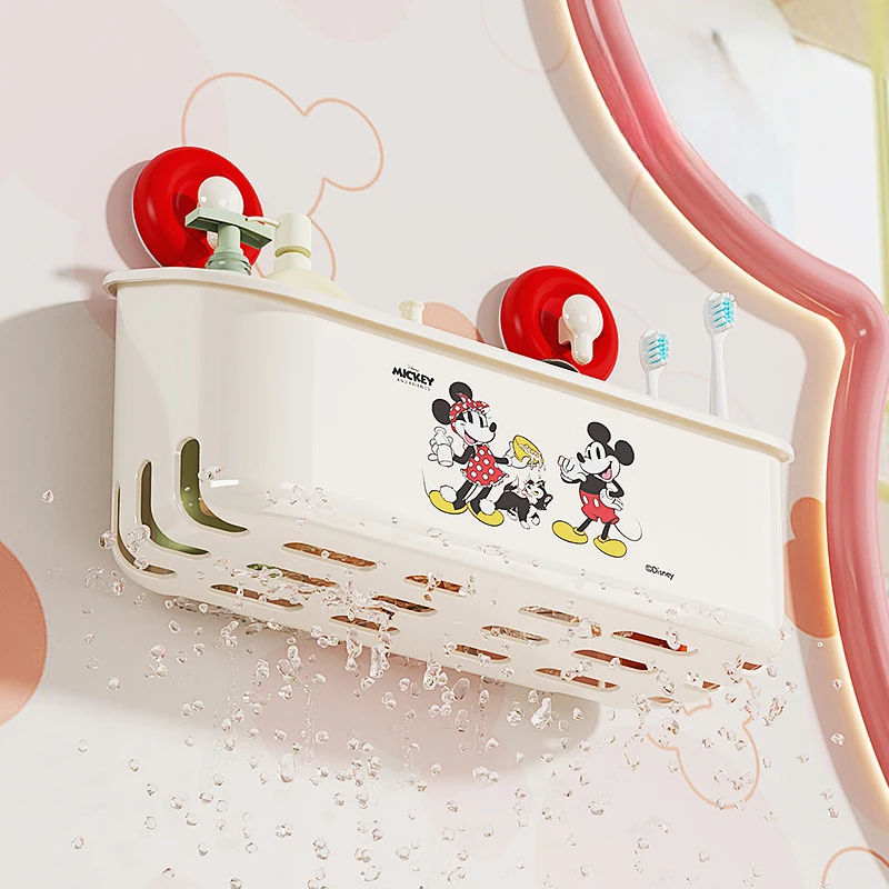 Mickey Dopamine Suction Cup Shelf for Walls—No Drilling Required—Heavy-Duty, Drainable Storage Box for Bathroom Walls - view 5