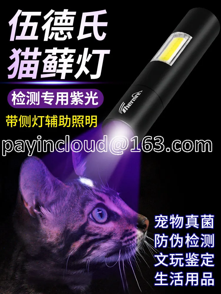 365 Nano Black Light Bulb Wood Cat Moss Lamp Identification Dedicated Fluoresce Detection outside Line Charging Money Detector