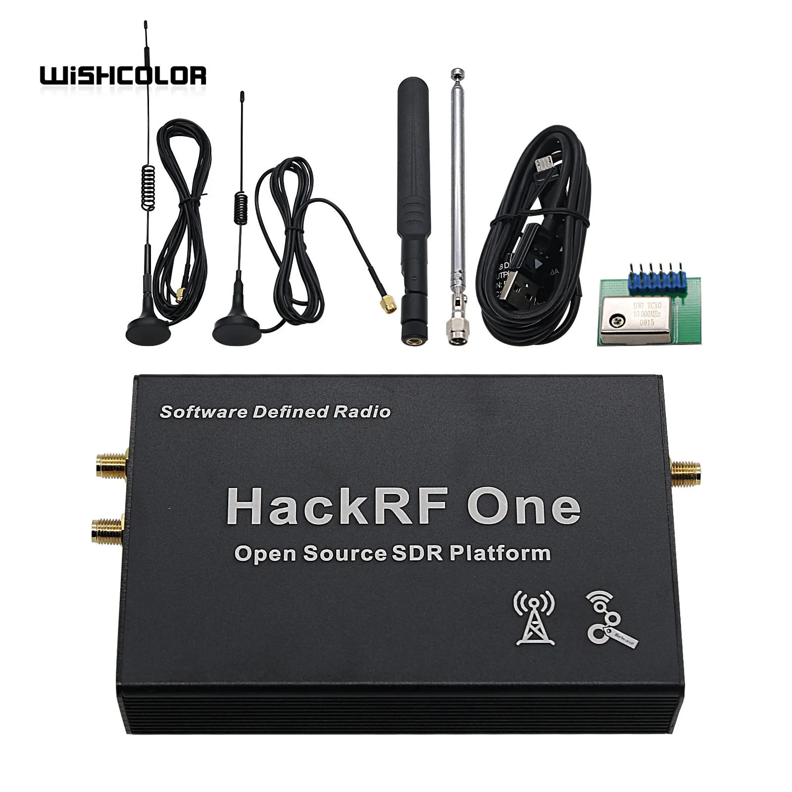 

Wishcolor HackRF One R9 V2.0.0 1MHz-6GHz Software Defined Radio Platform GPS Simulator w/ Shell Four Antennas