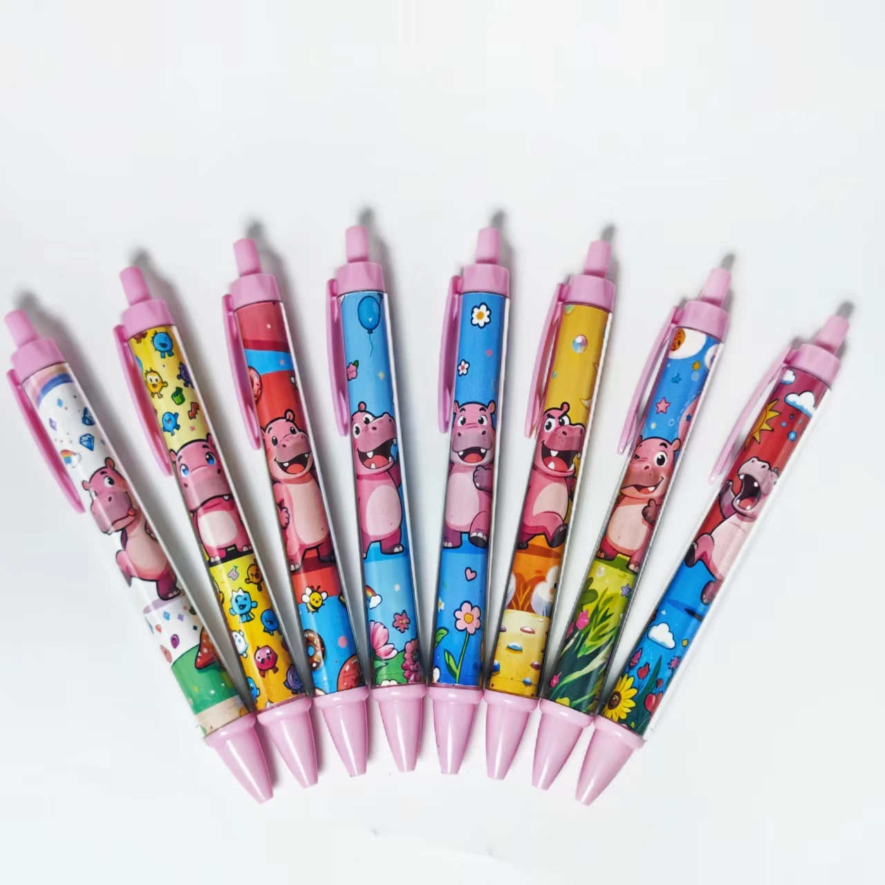 

8 шт./16 шт. новая розовая шариковая ручка на тему бегемота для студентов, чтобы написать подарочные ручки для нового сезона школы