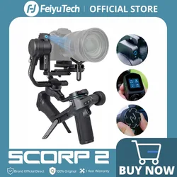 FeiyuTech SCORP 2 [Oficjalny] Stabilizator gimbala kamery Wbudowany lokalizator AI Aktualizacja Joystick Ekran dotykowy do bezlusterkowej lustrzanki cyfrowej