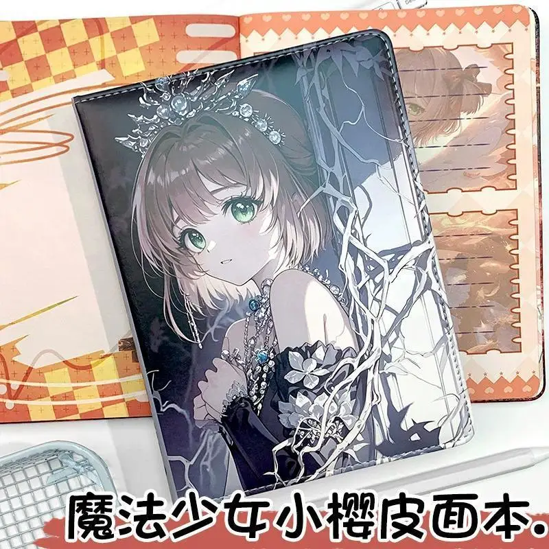 Card Captor Sakura A5 Leather Notebook Cute Fashion Cartoon Personalized Creative Student Diary Gift for Friends' Birthday