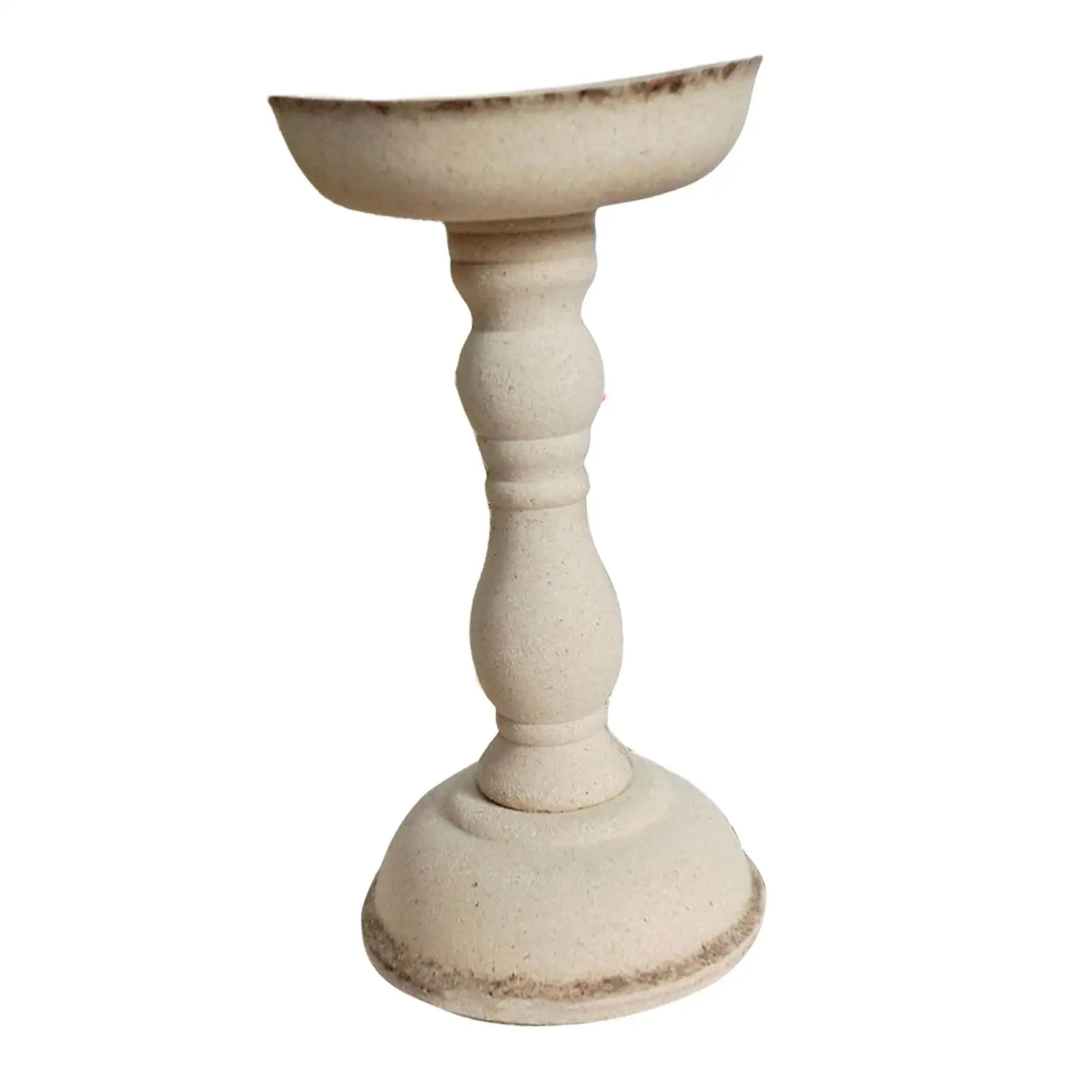 Wooden Candlestick Stand Craft Ornament Candelabra Table Centerpiece Decor