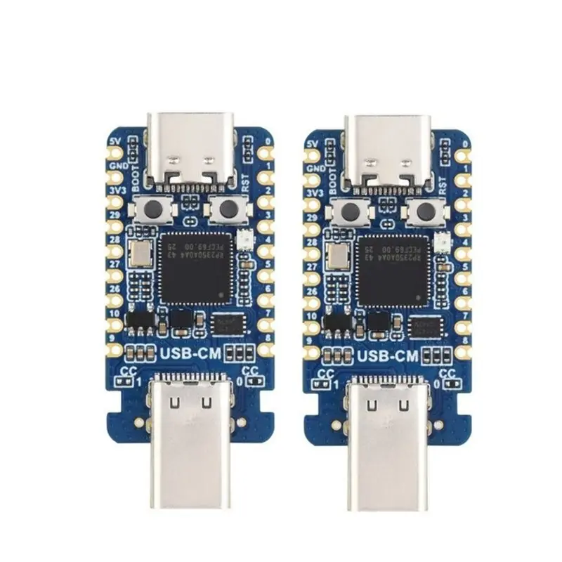 [LXYA68Z!] RP2350A For Raspberry Pi Compatible 2PCS RP2350-USB-C Microcontroller Development Board Dual-Core& Dual-Architecture