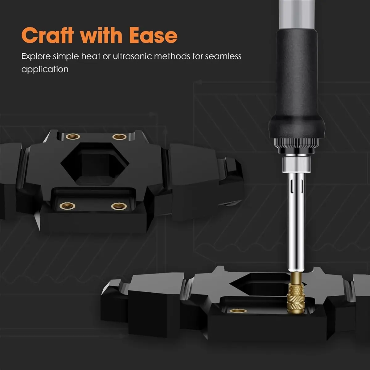 ABJY Inserts filetés thermocollants, insert thermocollant pour composants d'impression 3D et pièces en plastique – Écrous moletés (100 pièces)
