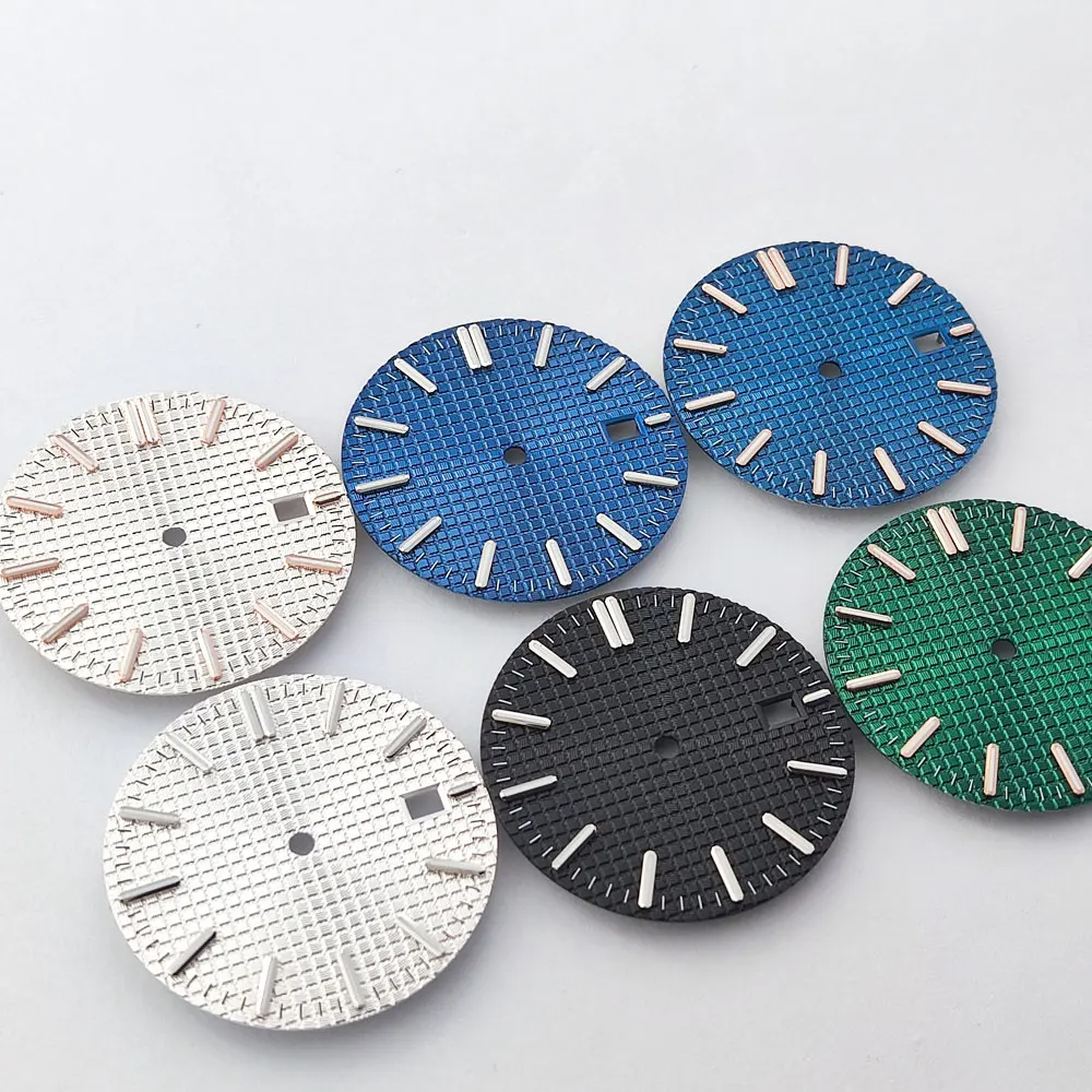 NH35 dial 31.8MM single calendar dial green illuminated dial for NH35/NH36 watch movement accessories watch dial
