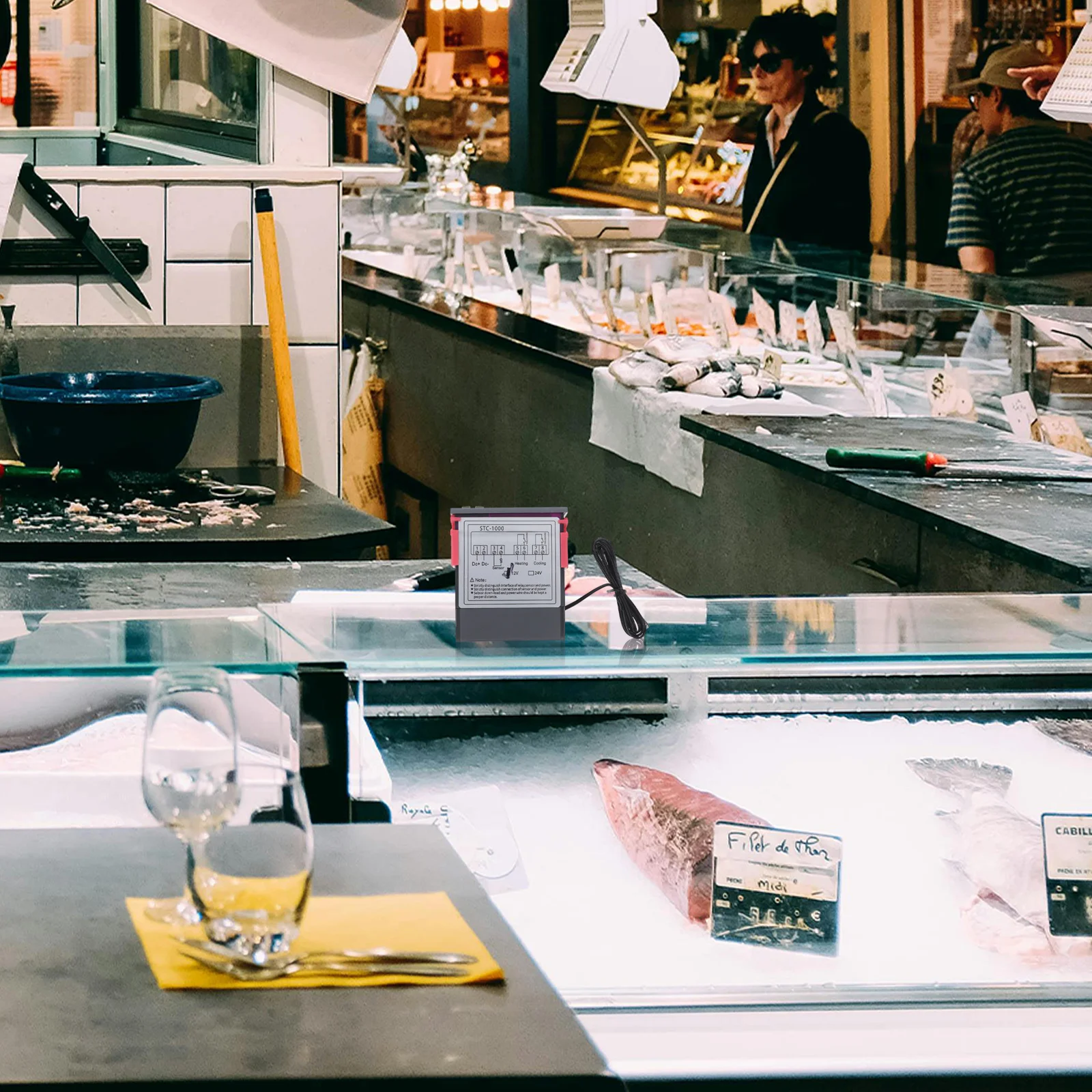 Digital Temperature Controller Switch 12V Cooling Heating Thermostat Sensor for Refrigerator Fermenter Portable Use Precise