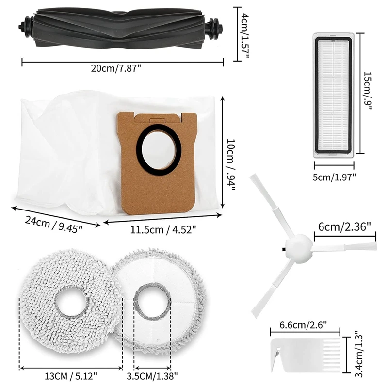 Peças sobressalentes Dreame Aspirador Robô, Peças Acessórios, L10S, D10S Pro, D10S Plus, L10S Pro, L10 Ultra