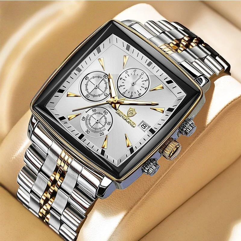Trendy Waterproof Men's Quartz Watch Luminous Calendar Business Multifunctional Automatic Watches High Quality Hand Clock Men