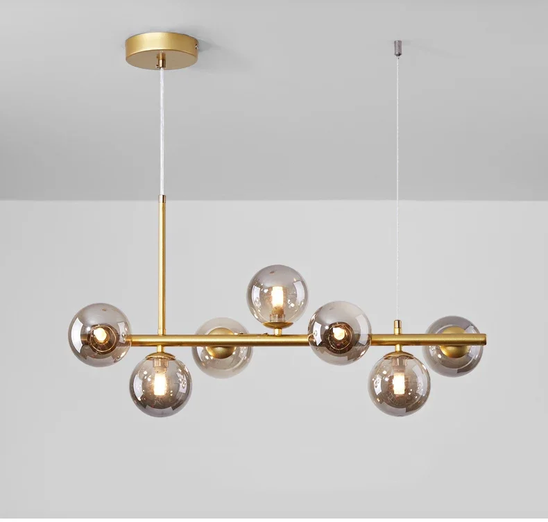 Modern Glass Ball Ceiling Chandelier for Table Dining Living Room Kitchen Island Pendant Lamp Home Decor Indoor Lighting Fixture