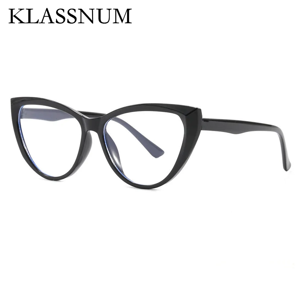 2025 New Fashion Anti Blue Light Glasses Women Men Vintage Cat Eye Frame Reading Computer Clear Lens Trend Female Eyeglasses