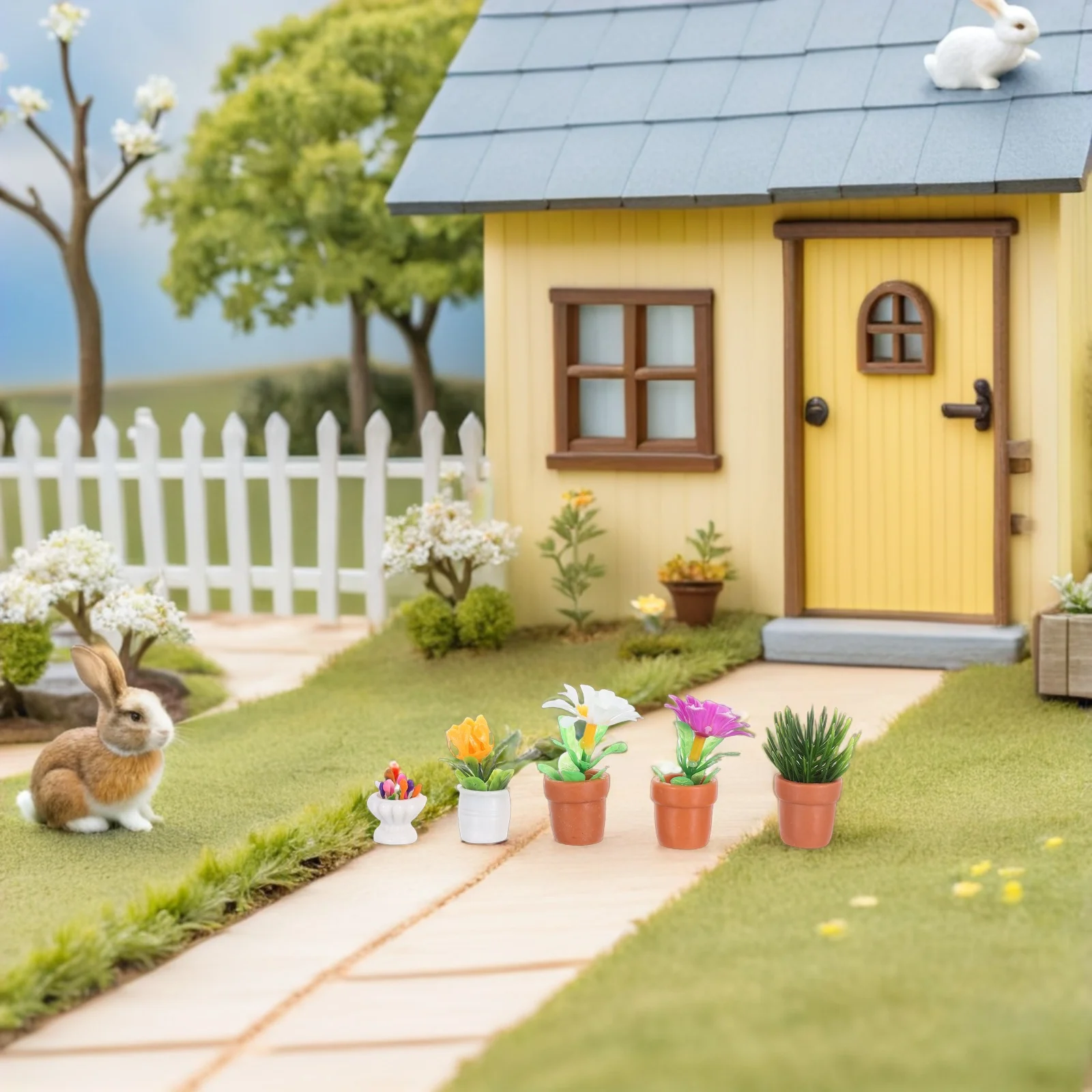 

20Pcs Miniature Potted Plants Artificial Mini Bonsai Simulated Landscape Accessories Decorative Artificial Plants