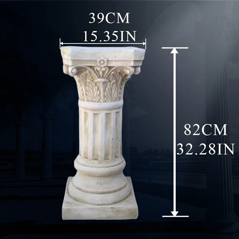 European-Style Roman Column Mold Flower Stand Pot Base for Outdoor Garden Courtyard Decorative Architectural Feature