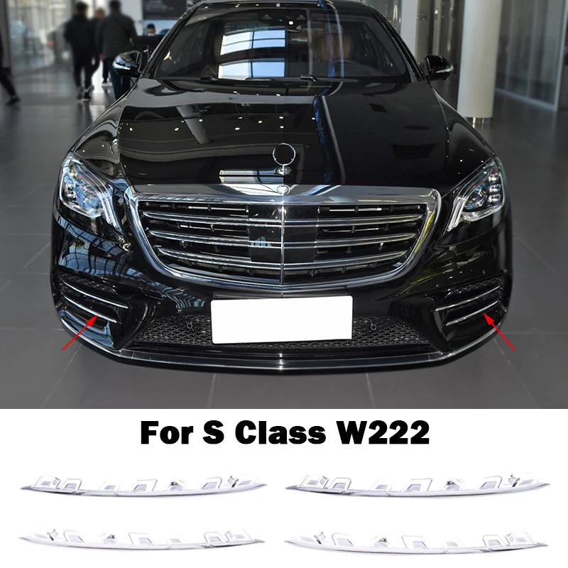 

Front Fog Lamp Strips Air Inlet Trim Cover Bumper A2228853601 A2228853701 A2228853801 A2228853901 For Mercedes Benz S Class W222