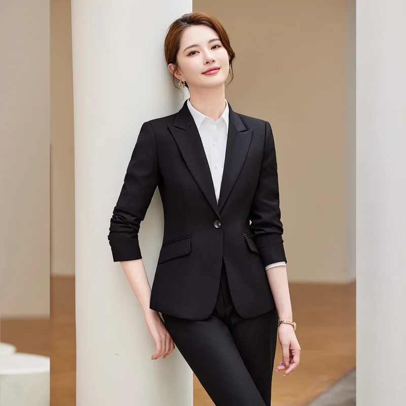 High-End Business Suit Women's Autumn and Winter Temperament Goddess Style Hotel Manager Workwear Jewelry Shop Workwear Suit