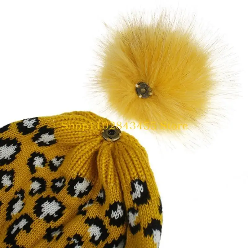 49MC النساء الشتاء محبوك 2 قطعة قبعة صغيرة ووشاح مجموعة خمر ليوبارد طباعة رقيق مكبل الجمجمة قبعة رشاقته شال