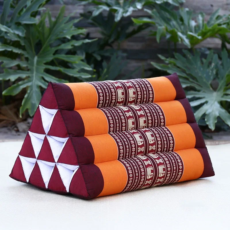 Thailand Triangle Pillow Sofa Bedroom Bed Cotton Tatami Bay Window Cushion Kawaii Cojines Decorativos Para Cama Room Decor