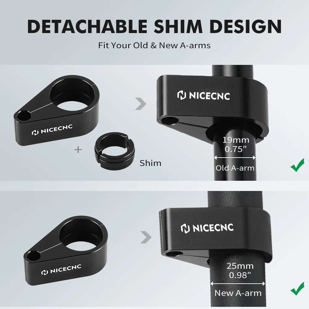 NICECNC For Yamaha Raptor 700 Brake Line Clamp Kits For Raptor 700R 2006-2023 ATV UTV 19-25mm Adjustable Diameters Accessories