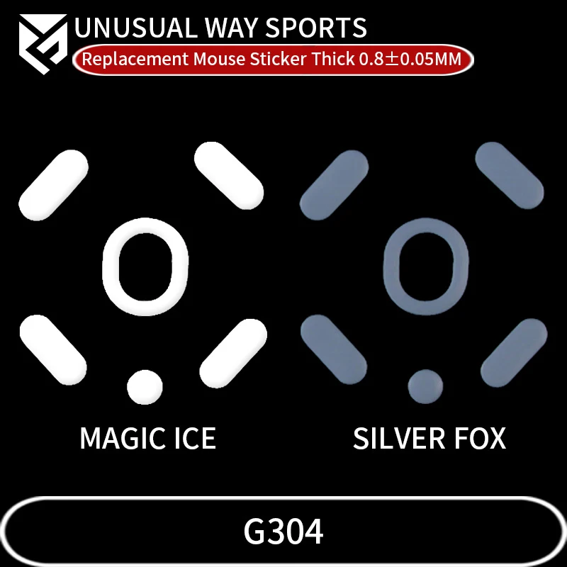 UnusualWaySports Mouse Skates Feet G304 Cambered Surface PTFE Anti Collapse Magic Ice Pink Black Silver Fox