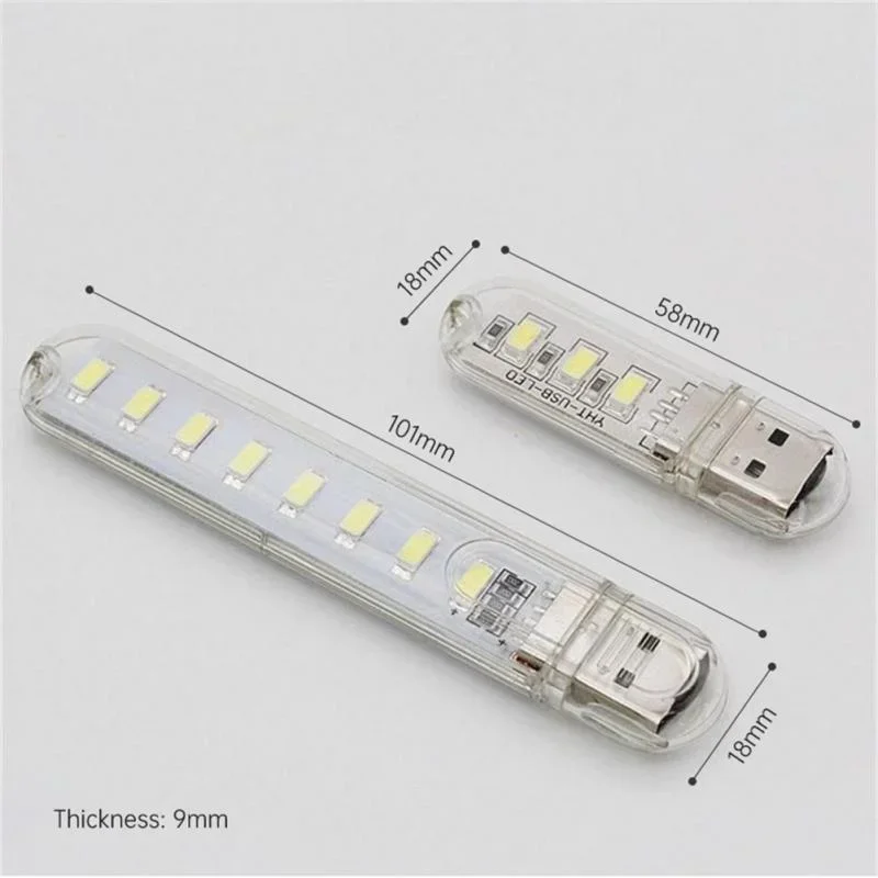 20Pcs/Set USB Plug LED Mini Book Lights Bedroom Night Light Decor Light Portable Reading Desk Lamps for Laptop Keyboard Lighting