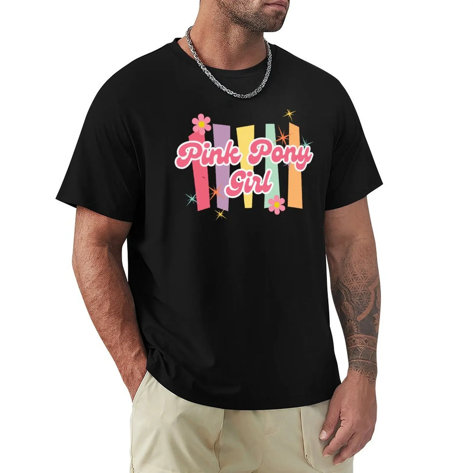

Pink Pony Girl T-Shirt Plus Size Loose Short Sleeve Top