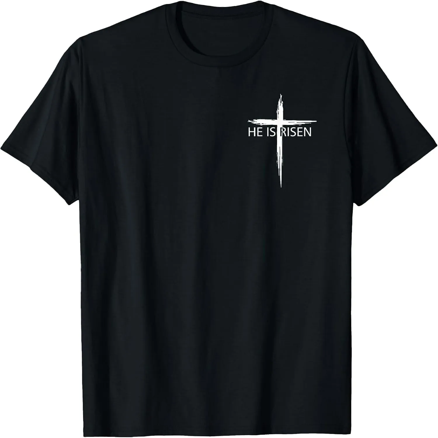 He is Risen Pocket Christian Easter Jesus Religious Cross T-Shirt