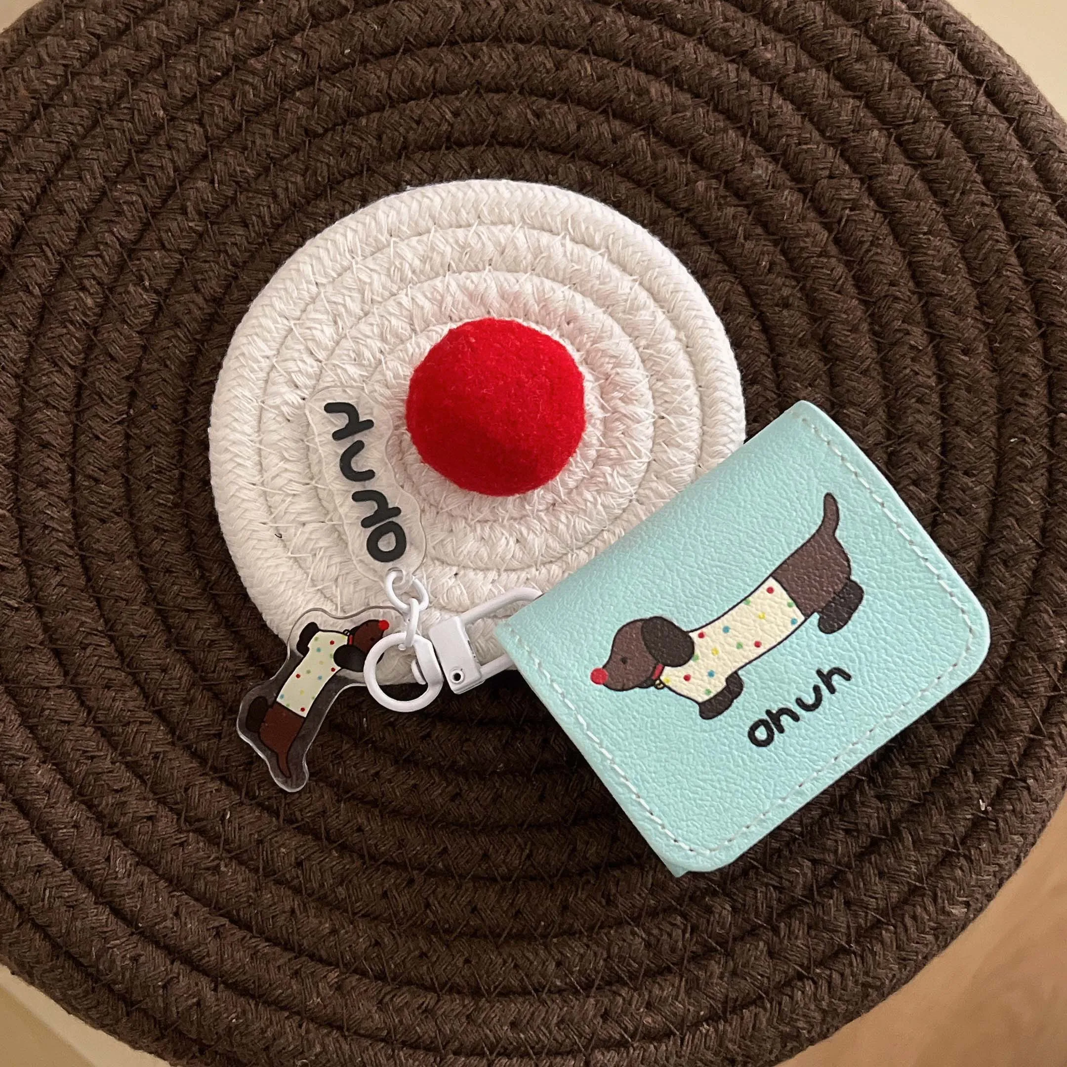 Mint green summer leather shocproof fundas for apple airpods 1 2 pro2nd 3 pro cartoon dachhund pendant charging box headset case image 3