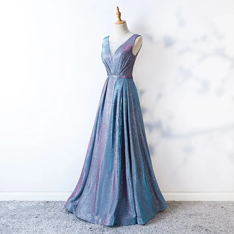 ربيع 2025 ثوب نسائي طويل غير رسمي متغير اللون مرصع بالنجوم Par Dr ثوب نسائي كوري Sle منتصف الخصر دانتيل طول الأرض زفاف