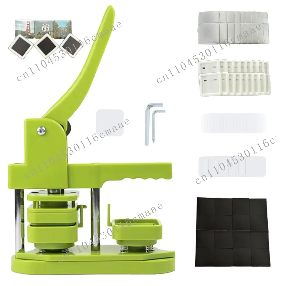 Square Button Maker Kit  Press Machine 100 Set DIY Square Photo Picture Badge Button  Button Making Machines
