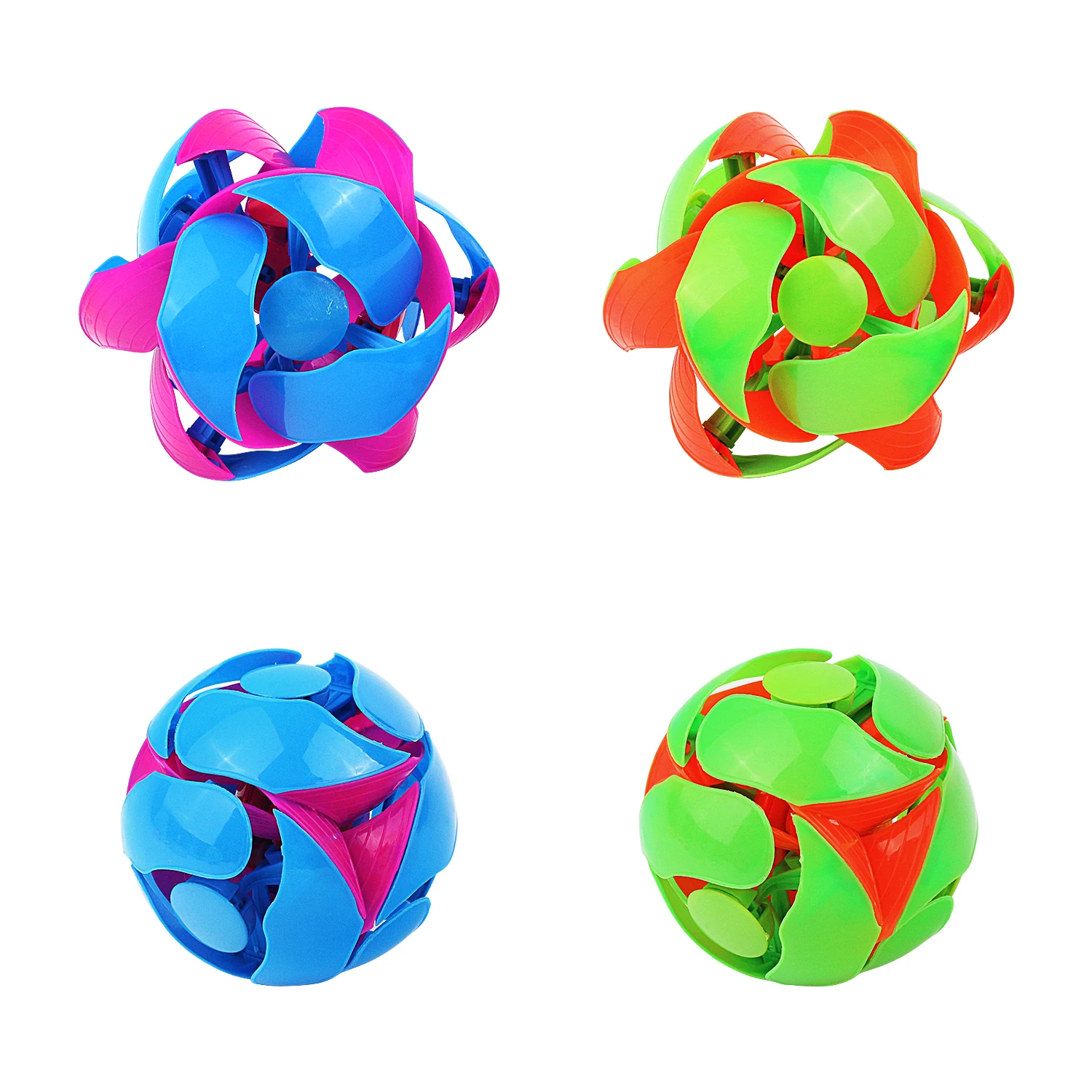 Hand thrown color changing ball, dual color changing magic ball decompression toy, thrown up and down to change color