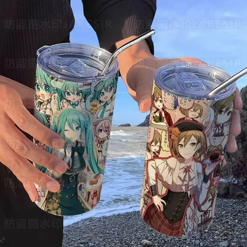 Anime Kamishiro Rui Yoisaki Kanade Akiyama Mizuki Asahina Mafuyu Thermos Mug Coffee Cup Stainless Steel Water Glasses